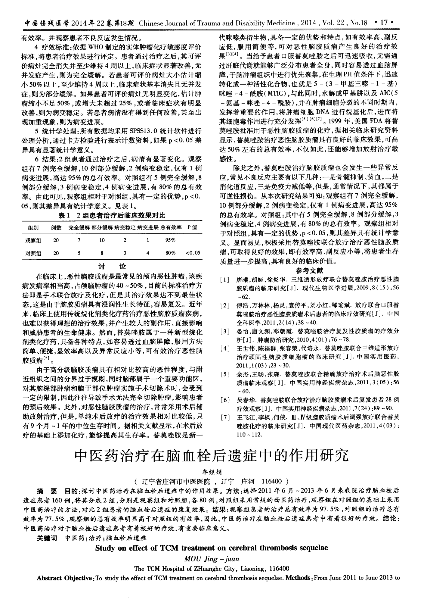 脑血栓的中医治疗偏方二则
